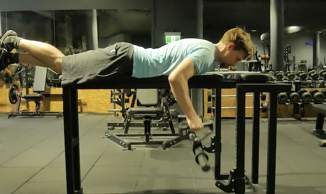 Prone Barbell Row